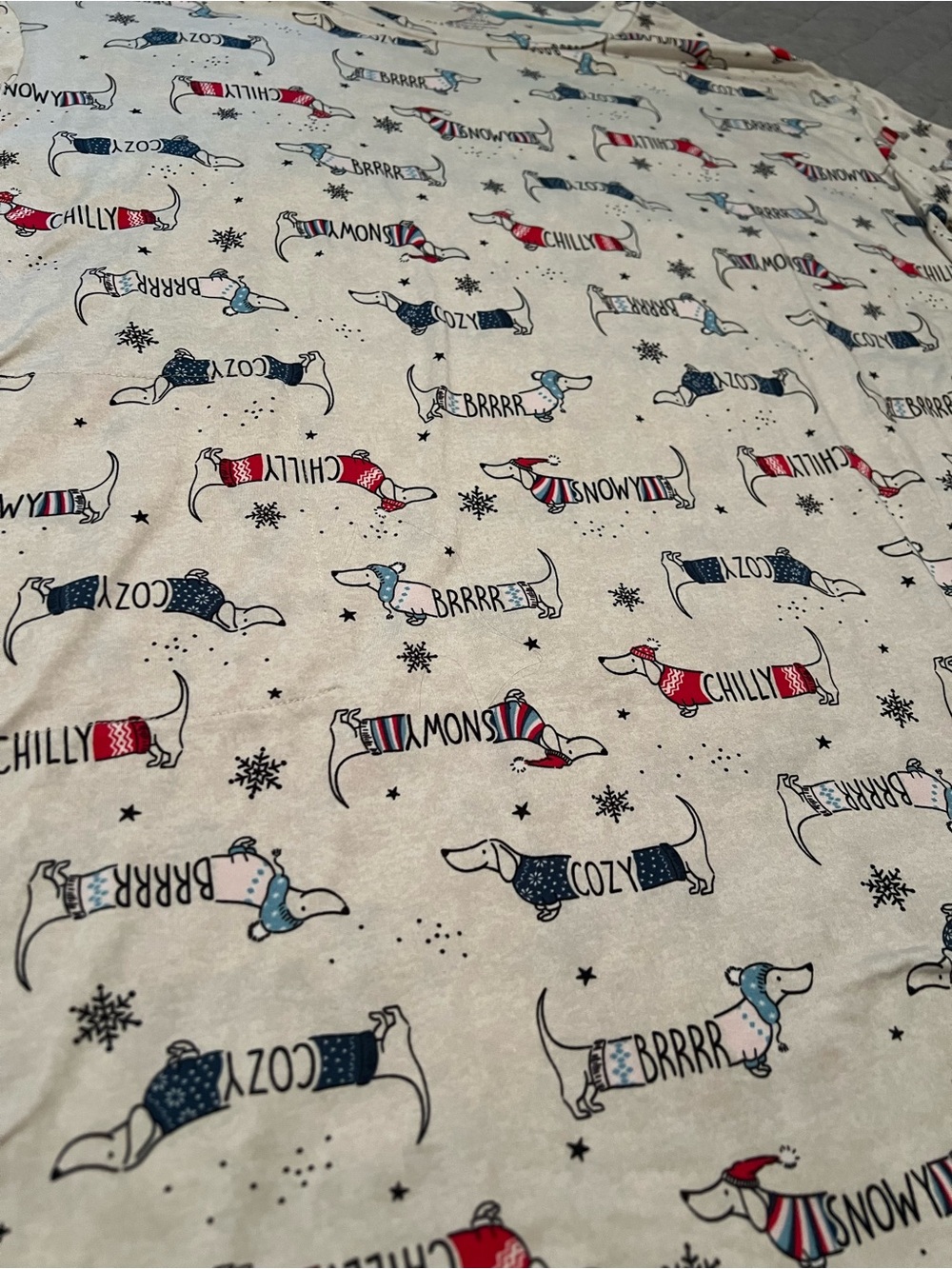 Secret Treasures pajama gown tshirt PJ dachshund doxie dog print size L/XL